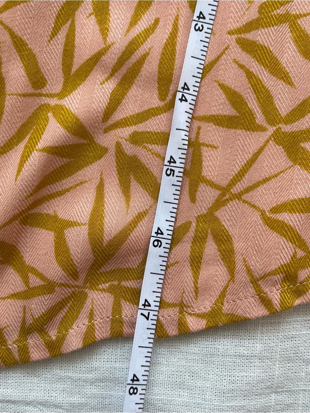Numph Kismet dress Women's Pink Midi  with Mustard Leaf Print - Picture 12 of 12